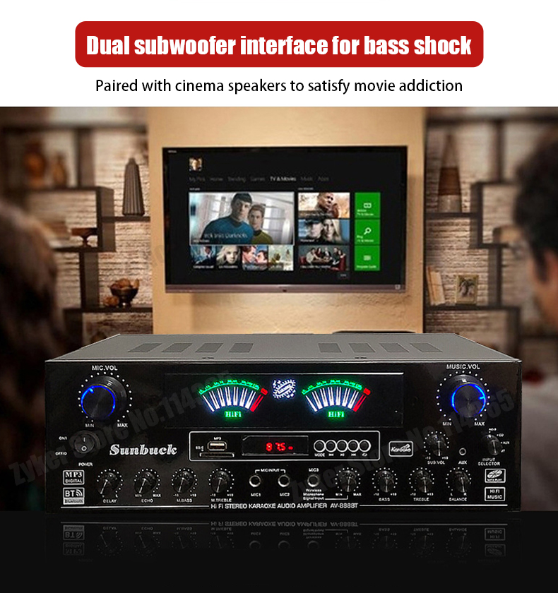 888BT 999BT Dual แบบไดนามิกหน้ - Home Cinema Receiver บทวิจารณ์และราคา