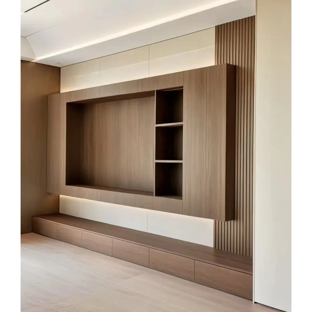 ตู้วางทีวีไม้แบบโมเดิร์น ดีไซน - Home Cinema Furniture บทวิจารณ์และราคา