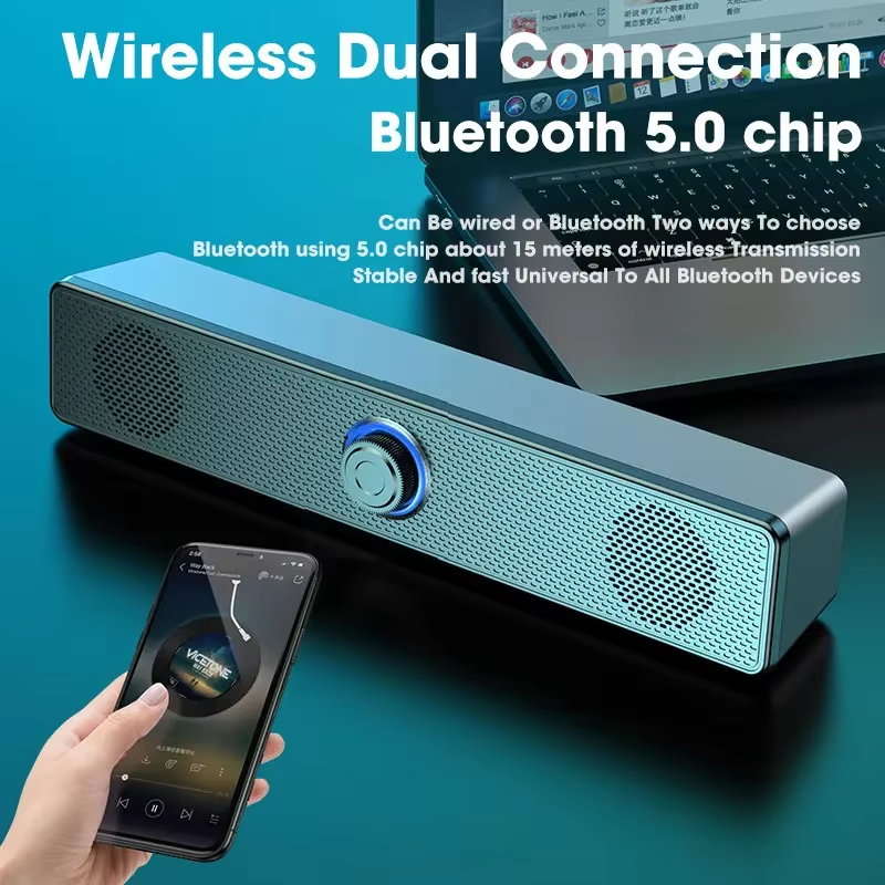 บลูทูธ 5.0 4D ซาวด์บาร์แบบมีสา - Home Theater Speaker บทวิจารณ์และราคา