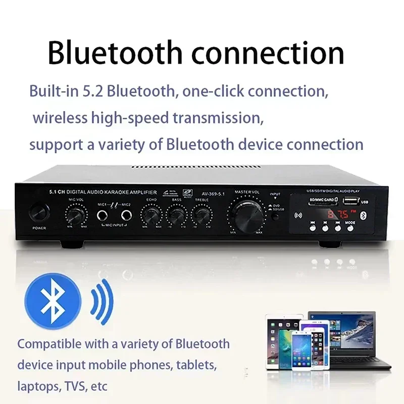 ลำโพงบลูทูธ AV-369BT 5.1 เครื่ - Home Cinema Receiver บทวิจารณ์และราคา