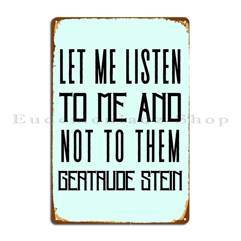 ป้ายโลหะคำคม Gertrude Stein แบ - Home Cinema Quotes บทวิจารณ์และราคา