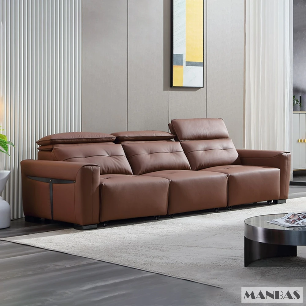 เตียงโซฟาไฟฟ้าแบบปรับได้หนังแท - Home Cinema Furniture บทวิจารณ์และราคา