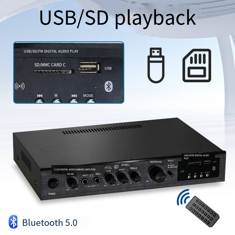 บวก 5.1 ช่อง overweight BASS H - Home Cinema Receiver บทวิจารณ์และราคา