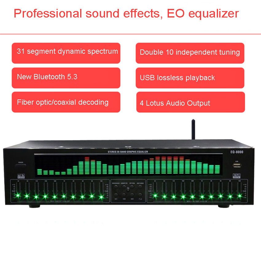 EQ8000 อีควอไลเซอร์ บลูทูธ 5.3 - Home Cinema Receiver บทวิจารณ์และราคา